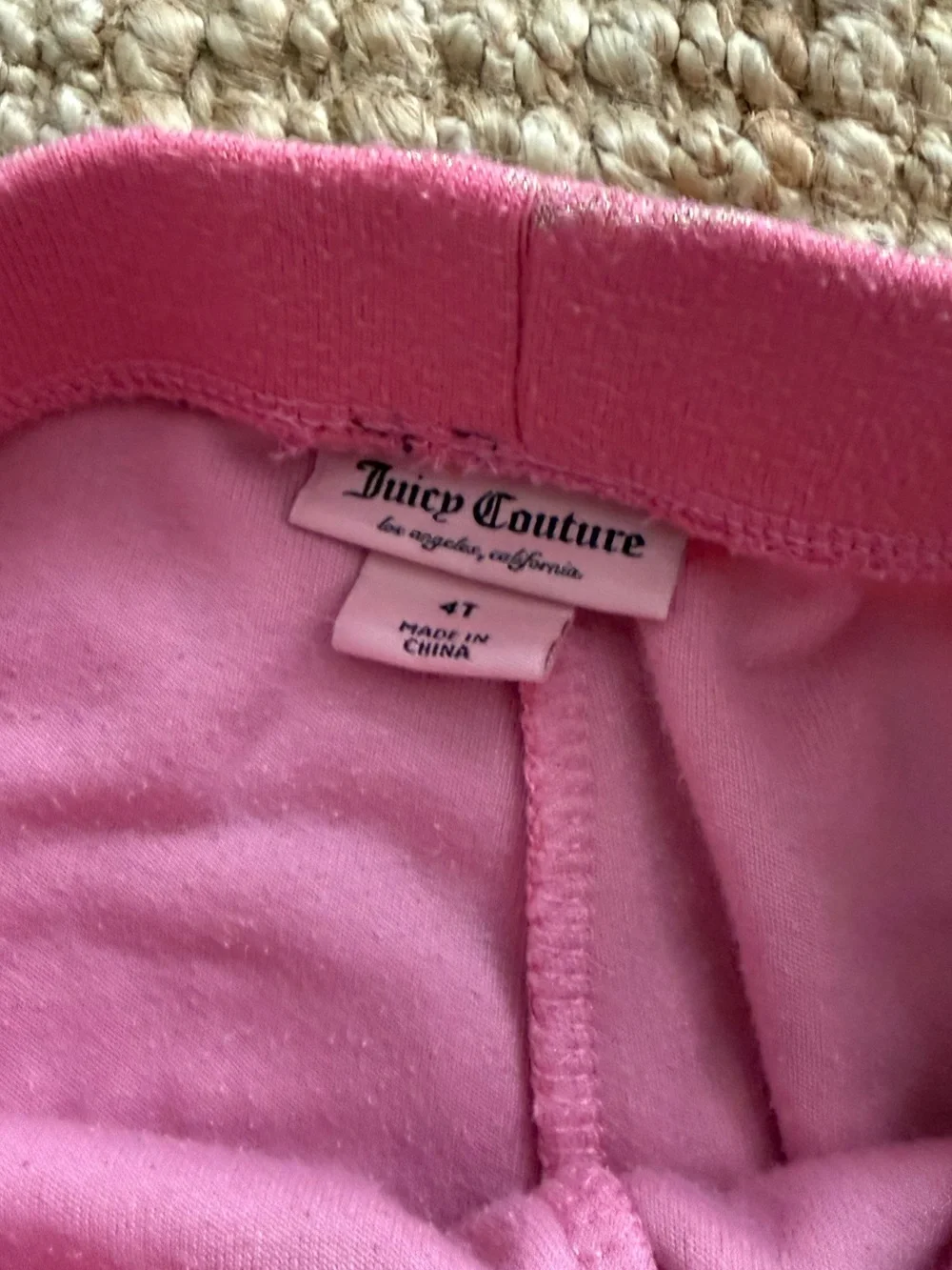 Juicy Couture Girls Pink Velour Tracksuit Set 4T Hoodie Joggers Matching